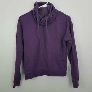 Zella purple cowl neck hooded sweatshirt si